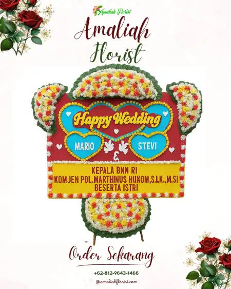 Papan Bunga Pernikahan Krajanbogo